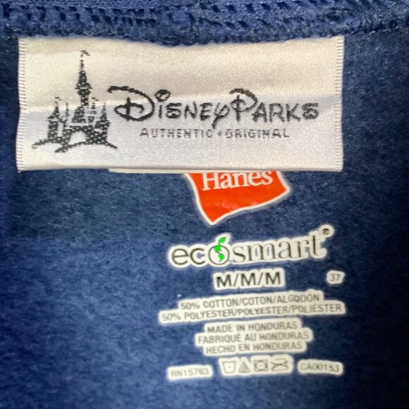 VTG Disneyland Blue Hoodie M Mickey Mouse D Logo Disney Apparel Kangaroo Pocket - Picture 7 of 8
